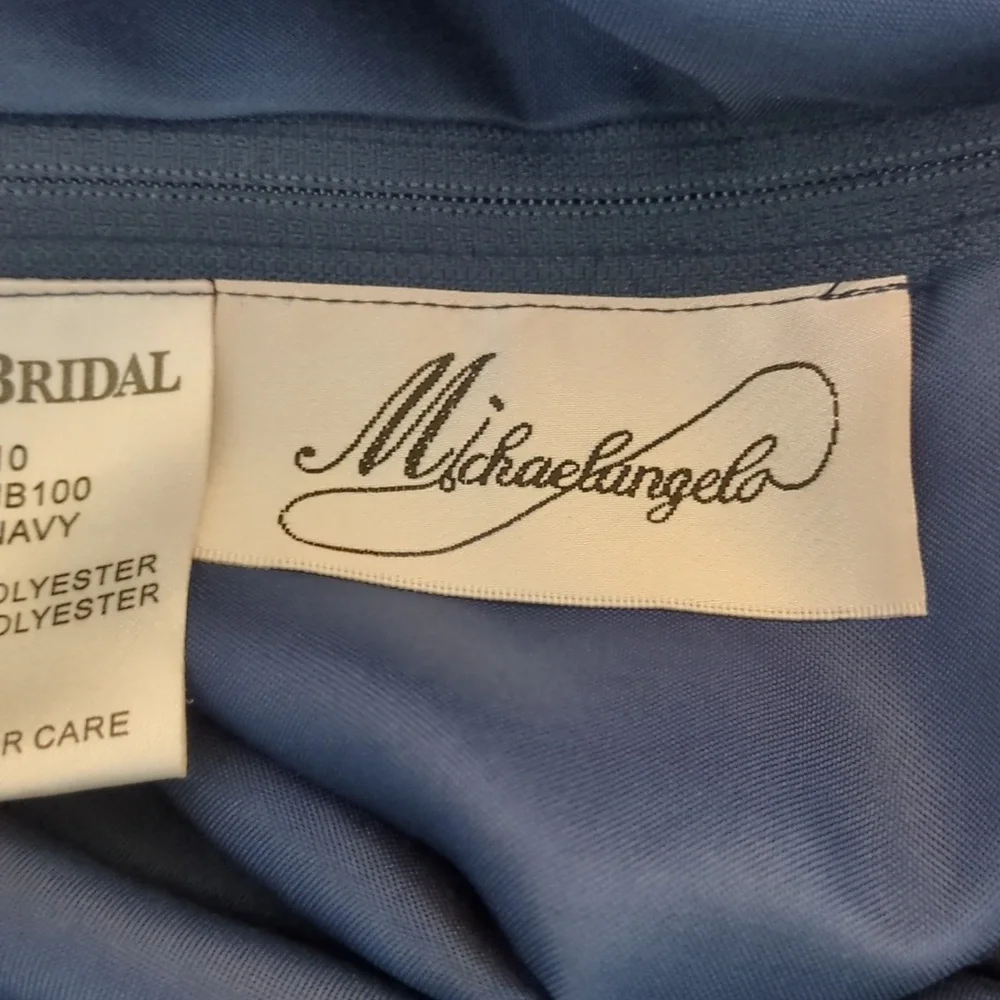 David's bridal Michaelungelo dress size 10 color Navy blue - Picture 7 of 7